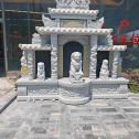 自贡芝麻白中国黑石材套墓 花岗岩墓碑