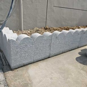 自贡芝麻白花边石  围边石